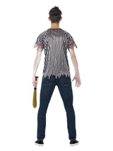 Zombie Baseball Player Costume, Black & White