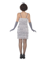 Flapper Costume, Silver, Short Dress