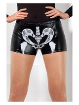 Fever Miss Skeleton Whiplash Hotpants, Black