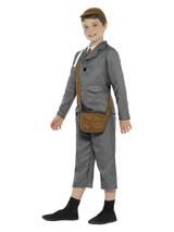 WW2 Evacuee Boy Costume, Grey