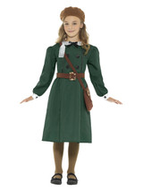 WW2 Evacuee Girl Costume, Green