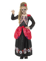 Deluxe Day of the Dead Girl Costume, Black