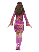 Hippie Chick Costume, Multi-Coloured