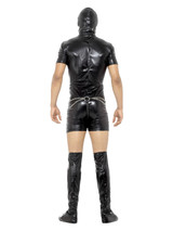 Bondage Gimp Costume with Bodysuit, Black
