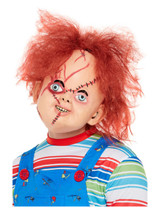 Chucky Latex Mask, Brown with Stitch Detail