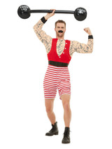 Deluxe Strongman Costume, Red & White