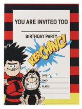 Beano Tableware Party Invitations x8