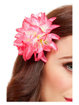 Tropical Hawaiian Flower Hair Clip, Pink
