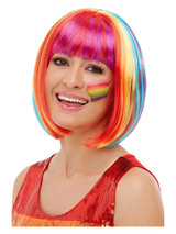 Rainbow Bob Wig, Multi-Coloured