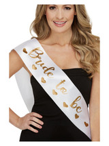 Bride to Be Sash, White