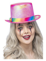 Clown Top Hat, Pearlised Pink