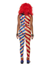 Creepy Clown Costume, Red & Blue