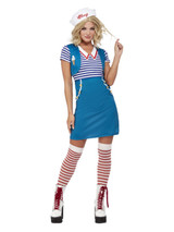 Ice Cream Sailor Costume, Blue, Womens