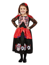 Toddler Girl Day of the Dead Costume, Black