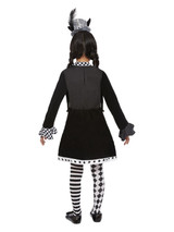 Dark Mad Hatter Costume, Black & White, Girls
