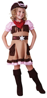 Girls Cowgirl Cutie Fancy Dress Costume