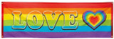 Large Rainbow Love Banner