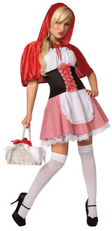 Ladies Sexy Red Riding Hood Fancy Dress Costume 2