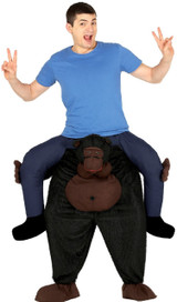 Adults Ride On Gorilla Fancy Dress Costume