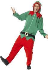 Mens Elf All-In-One Fancy Dress Costume