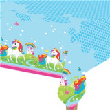 Rainbow Unicorn Party Tablecover