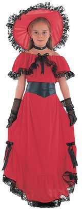 Girls Scarlet Saloon Girl Fancy Dress Costume