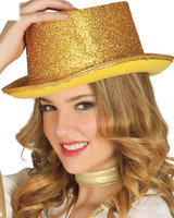 Adult Glittery Gold Top Hat