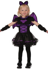 Girls Bat Princess Fancy Dress Costume