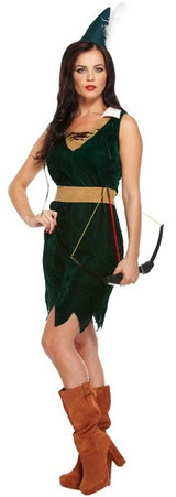 Ladies Robin Hood Fancy Dress Costume