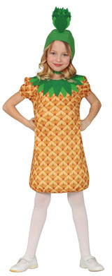 Girls Tropical Pineapple Fancy Dress Costume