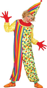 Child's Bright Clown Fancy Dress Costume