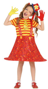 Girls Carnival Clown Fancy Dress Costume