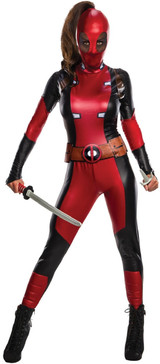 Ladies Deadpool Fancy Dress Costume