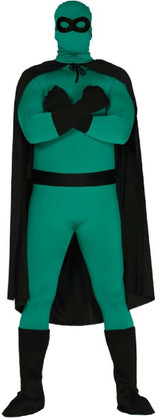 Adult's Instant Black Superhero Fancy Dress Costume