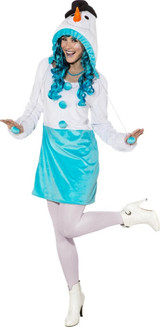 Ladies Frosty Snowman Fancy Dress Costume