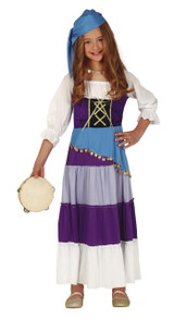 Girls Coin Gypsy Fancy Dress Costume