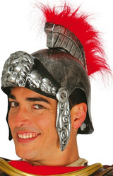 Mens Silver Roman Helmet