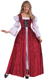Ladies Medieval Wench Fancy Dress Costume