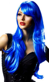 Ladies Blue Long Wig