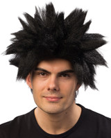 Men's Black Spiked Wig