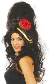 Ladies Celebrity Beehive Fancy Dress Wig