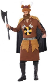 Mens Viking Warrior Fancy Dress Costume