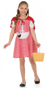 Girls Little Red Riding Hood Fancy Dress Costume 3