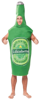 Mens Green Beer Bottle Fancy Dress Costume