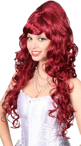 Ladies Long Red Renaissance Wig