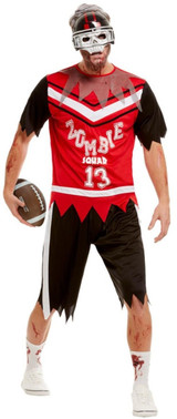 Mens Zombie American Football Fancy Dress Costume