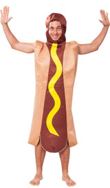 Mens Hot Dog Fancy Dress Costume