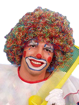 Adults Rainbow Afro Clown Wig