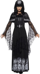 Ladies Deluxe Black Magic Fancy Dress Costume