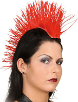 Adult Red Clip In Mohawk